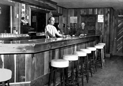 interior of bar,  ca.1948